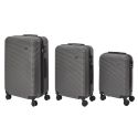 Valise Gris foncé X3 - 43L, 68L, 95L, Coque Rigide, Roues Pivotantes 360°, Cadenas Sécurisé, Idéale pour les Voyages Long Séjour