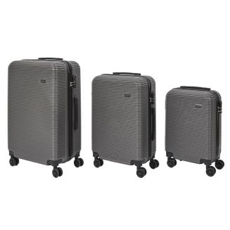 Valise Gris foncé X3 - 43L, 68L, 95L, Coque Rigide, Roues Pivotantes 360°, Cadenas Sécurisé, Idéale pour les Voyages Long Séjour