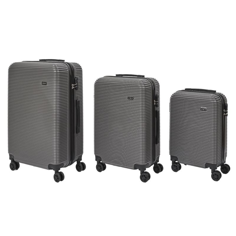 Valise Gris foncé X3 - 43L, 68L, 95L, Coque Rigide, Roues Pivotantes 360°, Cadenas Sécurisé, Idéale pour les Voyages Long Séjour