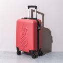 Valise Cabine Embossée Ananas Rouge Corail 33L -, Coque Rigide ABS, Roues Pivotantes 360°, Cadenas Sécurisé