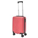 Valise Cabine Embossée Ananas Rouge Corail 33L -, Coque Rigide ABS, Roues Pivotantes 360°, Cadenas Sécurisé