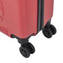 Valise Cabine Embossée Ananas Rouge Corail 33L -, Coque Rigide ABS, Roues Pivotantes 360°, Cadenas Sécurisé