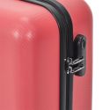 Valise Cabine Embossée Ananas Rouge Corail 33L -, Coque Rigide ABS, Roues Pivotantes 360°, Cadenas Sécurisé