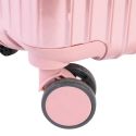 Lot de 3 Valises Rose - 49L 65L 105L, Coque Rigide en Polycarbonate, Roues Pivotantes 360°