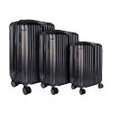 Lot de 3 Valises Noir - 49L 65L 105L, Coque Rigide en Polycarbonate, Roues Pivotantes 360°, Cadenas Sécurisé à Code