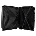 Lot de 3 Valises Noir - 49L 65L 105L, Coque Rigide en Polycarbonate, Roues Pivotantes 360°, Cadenas Sécurisé à Code