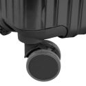 Lot de 3 Valises Noir - 49L 65L 105L, Coque Rigide en Polycarbonate, Roues Pivotantes 360°, Cadenas Sécurisé à Code