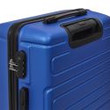 Lot de 3 Valises Rigides Bleues avec Roues Pivotantes 360°, Cadenas Sécurisé à Code