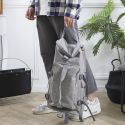 Sac de voyage polyvalent 2 en 1, sac à dos et sac bandoulière en Polyester gris chiné