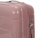 Lot de 4 Valises Roses Poudrées (13L-107L) avec Vanity, Roues Pivotantes 360°, Poignée de Traction et Cadenas Sécurisé à Code