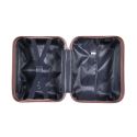 Lot de 4 Valises Roses Poudrées (13L-107L) avec Vanity, Roues Pivotantes 360°, Poignée de Traction et Cadenas Sécurisé à Code