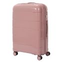Lot de 4 Valises Roses Poudrées (13L-107L) avec Vanity, Roues Pivotantes 360°, Poignée de Traction et Cadenas Sécurisé à Code