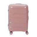 Lot de 4 Valises Roses Poudrées (13L-107L) avec Vanity, Roues Pivotantes 360°, Poignée de Traction et Cadenas Sécurisé à Code