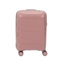 Lot de 4 Valises Roses Poudrées (13L-107L) avec Vanity, Roues Pivotantes 360°, Poignée de Traction et Cadenas Sécurisé à Code