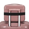 Lot de 4 Valises Roses Poudrées (13L-107L) avec Vanity, Roues Pivotantes 360°, Poignée de Traction et Cadenas Sécurisé à Code