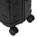 Lot de 4 Valises Noire (13L-107L), Roues Pivotantes 360°, Poignée de Traction et Cadenas Sécurisé à Code