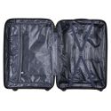 Lot de 4 Valises Noire (13L-107L), Roues Pivotantes 360°, Poignée de Traction et Cadenas Sécurisé à Code