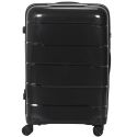 Lot de 4 Valises Noire (13L-107L), Roues Pivotantes 360°, Poignée de Traction et Cadenas Sécurisé à Code