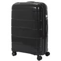 Lot de 4 Valises Noire (13L-107L), Roues Pivotantes 360°, Poignée de Traction et Cadenas Sécurisé à Code