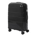 Lot de 4 Valises Noire (13L-107L), Roues Pivotantes 360°, Poignée de Traction et Cadenas Sécurisé à Code