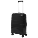 Lot de 4 Valises Noire (13L-107L), Roues Pivotantes 360°, Poignée de Traction et Cadenas Sécurisé à Code
