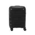 Lot de 4 Valises Noire (13L-107L), Roues Pivotantes 360°, Poignée de Traction et Cadenas Sécurisé à Code