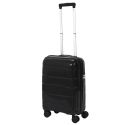 Lot de 4 Valises Noire (13L-107L), Roues Pivotantes 360°, Poignée de Traction et Cadenas Sécurisé à Code