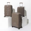 Lot de 4 Valises Taupe (38L-107L), Roues Pivotantes 360°, Poignée de Traction et Cadenas Sécurisé à Code