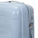 Lot de 4 Valises Bleues Gris (38L-107L), Roues Pivotantes 360°, Poignée de Traction et Cadenas Sécurisé à Code