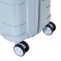 Lot de 4 Valises Bleues Gris (38L-107L), Roues Pivotantes 360°, Poignée de Traction et Cadenas Sécurisé à Code
