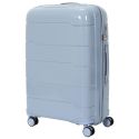 Lot de 4 Valises Bleues Gris (38L-107L), Roues Pivotantes 360°, Poignée de Traction et Cadenas Sécurisé à Code