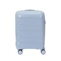 Lot de 4 Valises Bleues Gris (38L-107L), Roues Pivotantes 360°, Poignée de Traction et Cadenas Sécurisé à Code