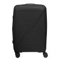 Lot de 3 Valises Extensibles Noires avec Roues Pivotantes 360°, Cadenas Sécurisé à Code