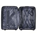 Lot de 3 Valises Extensibles Noires avec Roues Pivotantes 360°, Cadenas Sécurisé à Code