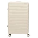 Lot de 3 Valises XL Beiges avec Roues Pivotantes 360°, Cadenas Sécurisé à Code