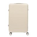 Lot de 3 Valises XL Beiges avec Roues Pivotantes 360°, Cadenas Sécurisé à Code