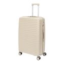 Lot de 3 Valises XL Beiges avec Roues Pivotantes 360°, Cadenas Sécurisé à Code