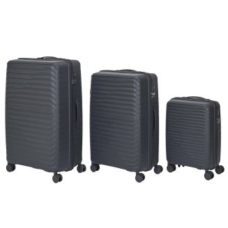 Lot de 3 Valises XL Noires avec Roues Pivotantes 360°, Cadenas Sécurisé à Code