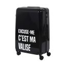 Lot de 3 Valises mots Noire, Grises, Blanche avec Roues Pivotantes 360° et Cadenas Sécurisé à Code