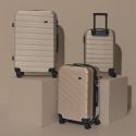 Valises champagne X3 - 43L, 68L, 95L, Coque Rigide, Roues Pivotantes 360°, Cadenas Sécurisé, Idéale pour les Voyages Long Séjour