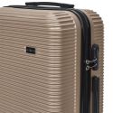 Valises champagne X3 - 43L, 68L, 95L, Coque Rigide, Roues Pivotantes 360°, Cadenas Sécurisé, Idéale pour les Voyages Long Séjour