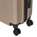 Valises champagne X3 - 43L, 68L, 95L, Coque Rigide, Roues Pivotantes 360°, Cadenas Sécurisé, Idéale pour les Voyages Long Séjour