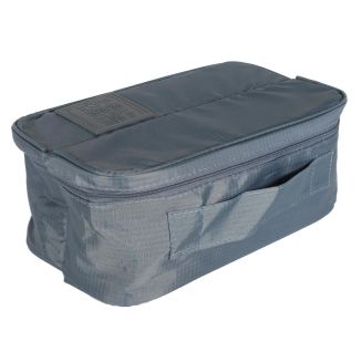 Pochette de voyage pour sous vêtements 30x11x17cm en toile polyester Grises