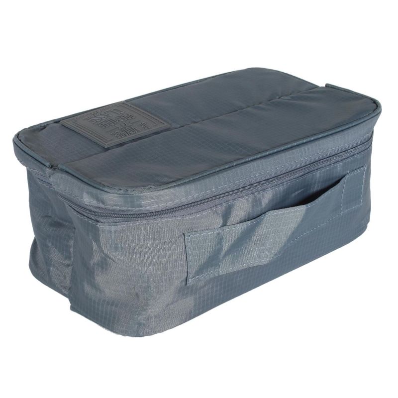 Pochette de voyage pour sous vêtements 30x11x17cm en toile polyester Grises