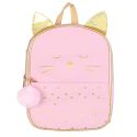 Sac à Dos Enfant Chat Rose et Doré