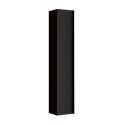 TERAS - Colonne murale suspendue 1 porte aspect bois finition noir