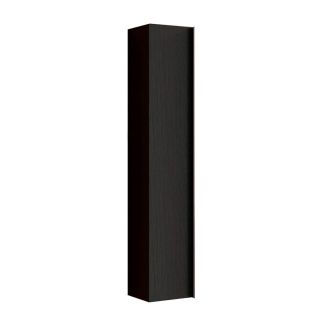 TERAS - Colonne murale suspendue 1 porte aspect bois finition noir