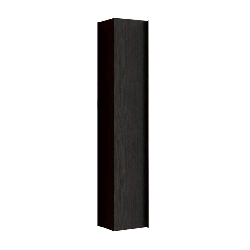 TERAS - Colonne murale suspendue 1 porte aspect bois finition noir TERAS - Colonne murale suspendue 1 porte aspect bois finition noir