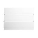 BIRJA - Meuble Vasque 101cm 3 tiroirs finition blanc laqué