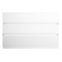 BIRJA - Meuble Vasque 122cm 3 tiroirs finition blanc laqué